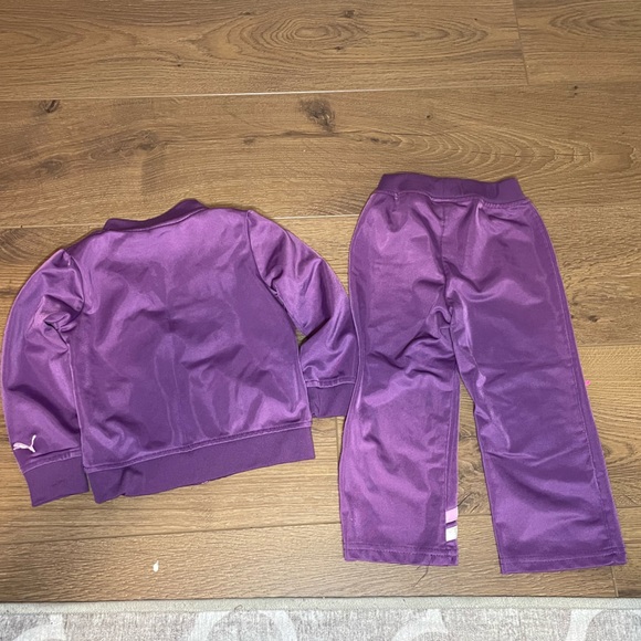 Puma Purple 2 Piece Track Suit Zip Up Classic Y2K Style Infant Girl Size 24M - Picture 2 of 5